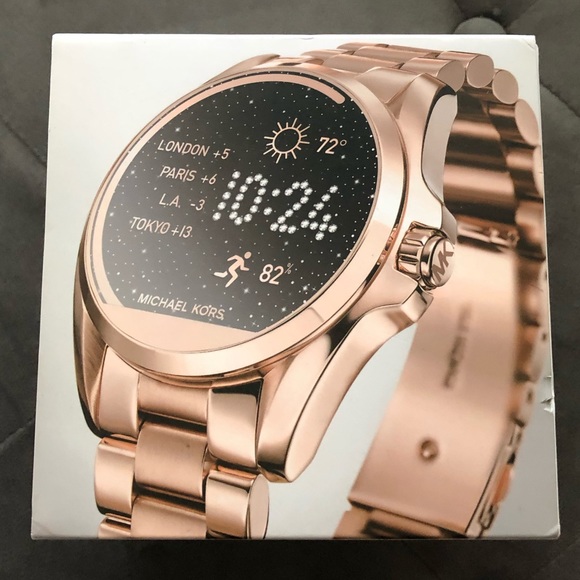 michael kors rose gold bradshaw smartwatch